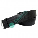 Celtic Lion Embossed Kilt Leather Belt Adjustable with Velcro